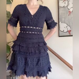 Allison New York Natasha Tea Party Ruffle Dress XS NWT